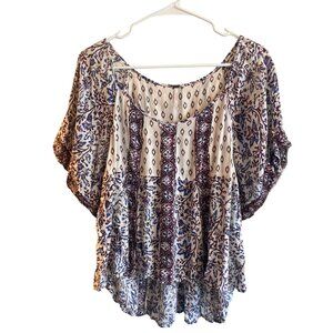 Flowy Bohemian Free People Blouse Top